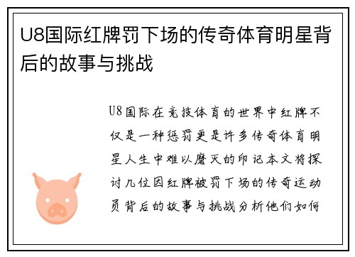 U8国际红牌罚下场的传奇体育明星背后的故事与挑战